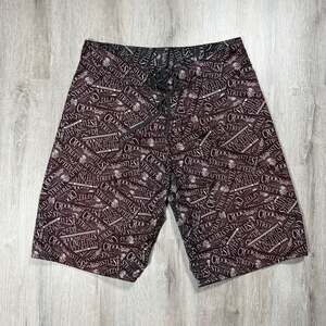 Crooks & Castles All-Over Print Board Shorts Size 32